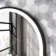 Maya Battery Powered Matt Black Arched LED Mirror 750x500mm