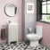 Bermuda Chalk White Cloakroom Basin Vanity 400mm and Toilet Set