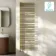 Cannes Electric Brushed Brass Designer Heated Towel Rail 1600x500mm