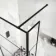 Munich Matt Black Grid 8mm Wet Room Shower Glass 1000mm & 250mm Return Panel