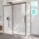 Lisbon Matt Black 8mm Sliding Shower Enclosure 1700x700mm