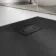 Berlin Rectangular Matt Black Slate Effect SMC Composite Shower Tray 1100x700mm