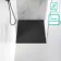 Berlin Rectangular Matt Black Slate Effect SMC Composite Shower Tray 1000x800mm