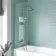 P Shaped 1500 Shower Bath with Front Panel & 4mm Screen - Left Handed