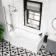 P Shaped 1700 Shower Bath with Front Panel & 6mm Easy Clean Screen with Rail - Left Handed