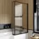 L Shaped 1700 Shower Bath with Front Panel & 6mm Easy Clean Matt Black Framed Bath Screen - Right Handed