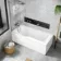 Dover 1700x750 Keyhole Shower Bath & 6mm Easy Clean Screen with Rail