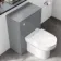Harper Stone Grey Back To Wall Unit and Miami Toilet