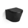 Loma Matt Black Rimless Wall Hung Toilet With Premium Soft Close Slim Seat