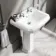 Hudson Traditional Close Coupled Toilet With High-level Cistern & Pedestal Basin Set - Double Tap Hole