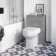 Quartz Stone Grey Back To Wall Unit and Denver Toilet