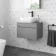 Trent Stone Grey Wall Hung Drawer Vanity with Curved Counter Top Basin 600mm