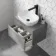 Trent Stone Grey Wall Hung Drawer Vanity with Curved Counter Top Basin 600mm