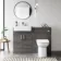 Charcoal Elm Back To Wall Unit and Aruba Toilet