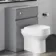 Foster Stone Grey Back To Wall Unit and Denver Toilet