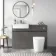 Foster Tungsten Grey Back To Wall Unit and Boston Toilet