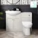 Capri Cotton White Combination Vanity Basin and Aruba Toilet 1150mm - Chrome Handles