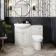 Capri Cotton White Combination Vanity Basin and Aruba Toilet 1150mm - Chrome Handles
