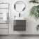 Corsica Tungsten Grey Wall Hung Drawer Vanity with Marble Top & Marin Basin 600mm