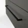 Elba Graphite Grey Wall Hung Basin Drawer Vanity 800mm with Matt Black Stand