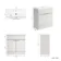 Havana Fluted Coastal White Basin Vanity 800mm - Chrome Handles