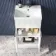 Havana Fluted Coastal White Combination Vanity Basin and Aruba Toilet 1000mm - Chrome Handles