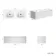 Sorrento Fluted Coastal White Wall Hung Double Basin Drawer Vanity 1200mm