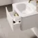 Sorrento Fluted Coastal White Wall Hung Drawer Vanity with Matt White Basin 600mm