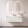 Sorrento Fluted Coastal White Wall Hung Drawer Vanity with Matt White Double Basin 1200mm
