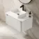 Sorrento Fluted Coastal White Wall Hung Drawer Vanity with Marble Top & Marin Basin 800mm