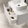 Sorrento Fluted Coastal White Wall Hung Drawer Vanity with Marble Top & Marin Basin 800mm