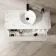Sorrento Fluted Coastal White Wall Hung Drawer Vanity with Marble Top & Nevis Basin 1000mm