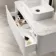 Sorrento Fluted Coastal White Wall Hung Drawer Vanity with Marble Top & Reno Basin 1000mm