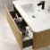 Sorrento Fluted Country Oak Wall Hung Basin Drawer Vanity 1000mm