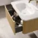Sorrento Fluted Country Oak Wall Hung Drawer Vanity with Matt White Basin 800mm