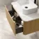 Sorrento Fluted Country Oak Wall Hung Drawer Vanity with Marble Top & Marin Basin 800mm
