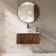 Sorrento Fluted Black Walnut Wall Hung Drawer Vanity with Marble Top & Nevis Basin 800mm