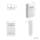 Sicily Fluted Coastal White Vanity with Semi Recessed Basin 500mm - Chrome Handles