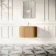 Positano Natural Oak Curved Wall Hung Basin Drawer Vanity 800mm
