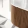 Positano Natural Walnut Curved Wall Hung Vanity Drawer with Carrara Marble Top 1500mm - Basin Not Included