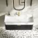 Cayman Black Oak Wall Hung Slimline Basin Drawer Vanity 1000mm - Brushed Brass Accents