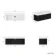 Cayman Black Oak Wall Hung Slimline Basin Drawer Vanity 1000mm - Brushed Brass Accents