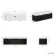 Cayman Black Oak Wall Hung Slimline Basin Drawer Vanity 1200mm - Brushed Brass Accents