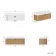 Cayman Natural Oak Wall Hung Slimline Basin Drawer Vanity 1000mm - Black Accents