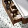 Cayman Natural Walnut Wall Hung Slimline Basin Drawer Vanity 1000mm - Black Accents