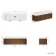 Cayman Natural Walnut Wall Hung Slimline Basin Drawer Vanity 1200mm - Black Accents