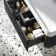 Cayman Black Oak Wall Hung Slimline Basin Drawer Vanity 1000mm - Black Accents