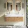 Cayman Natural Oak Wall Hung Slimline Basin Drawer Vanity 1200mm - Chrome Handle