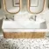 Cayman Natural Oak Wall Hung Slimline Basin Drawer Vanity 1200mm - Chrome Handle