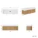 Cayman Natural Oak Wall Hung Slimline Basin Drawer Vanity 1200mm - Chrome Handle